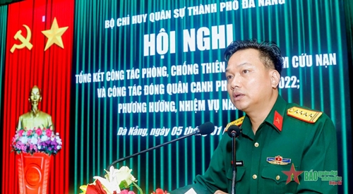 Bộ CHQS thành phố Đà Nẵng: Tổng kết công tác phòng, chống thiên tai, tìm kiếm cứu nạn